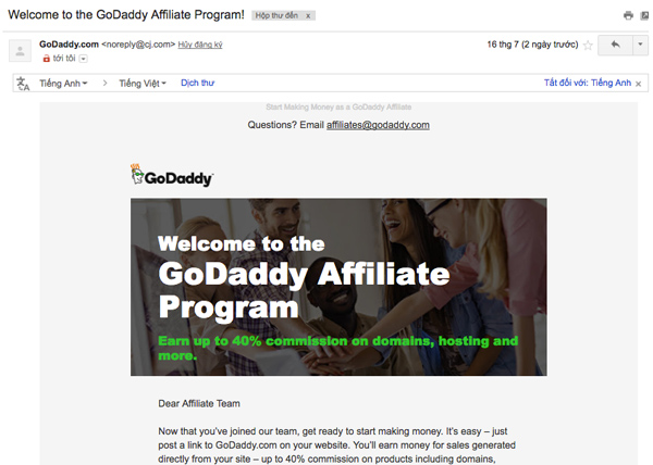 cách tham gia chương trình affiliate của godaddy