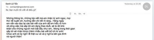 email tư đọc giả