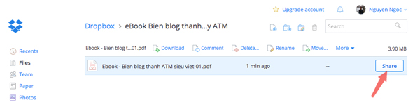 huong dan tao direct link tren dropbox