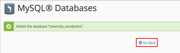 Làm thế nào để tạo Database trên host dùng cPanel? 3 tao database thanh cong