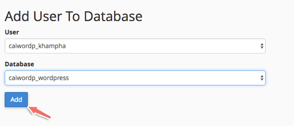 Làm thế nào để tạo Database trên host dùng cPanel? 6 cap quyen cho database