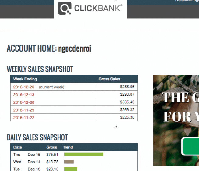 kiếm tiền online với clickbank