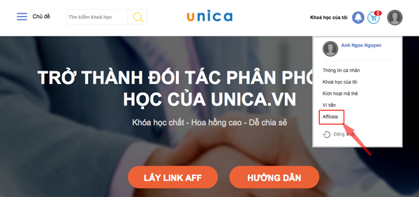 hướng dẫn kiếm tiền với unica