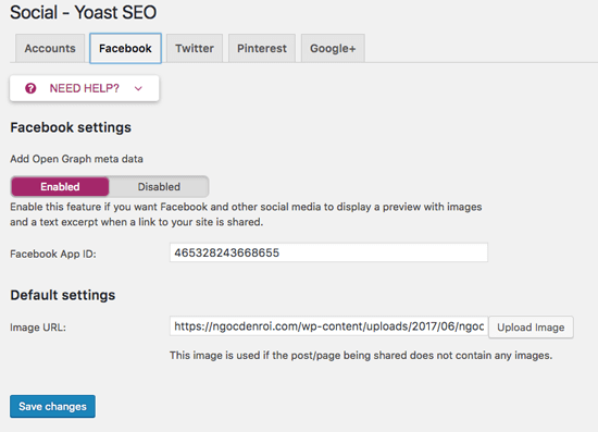 cai dat tab facebook trong plugin yoast seo
