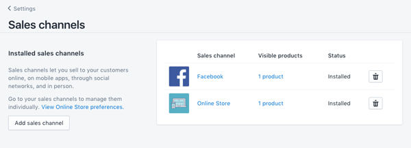 add sales channel vao shopify