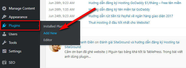 huong dan tao bang trong wordpress