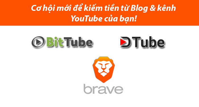 kiem tien voi dtube - bittube va brave