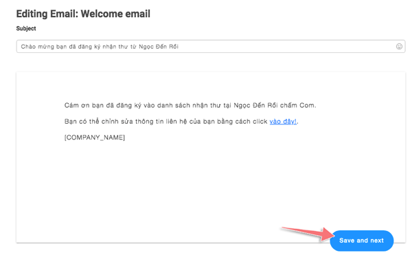 welcome mail trong email marketing