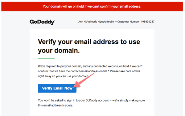 cach verify domain cua godaddy