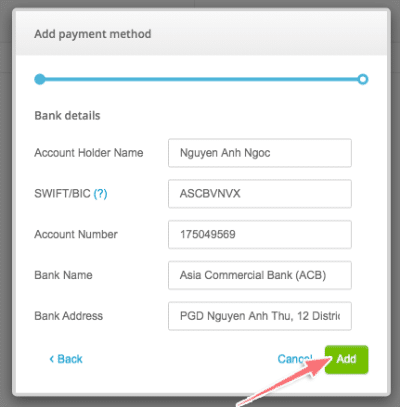 cài đặt thông tin ngân hàng shopee affiliate