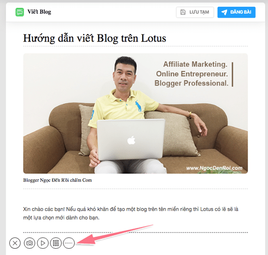 viết blog trên lotus