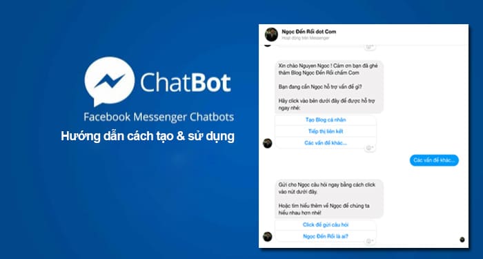 hướng dẫn cách tạo và sử dụng facebook chatbot