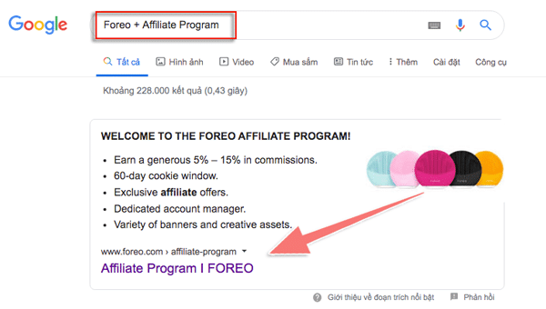 cách tìm chương trình affiliate program