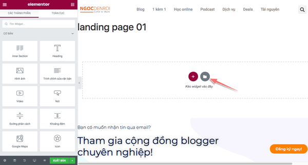 hướng dẫn tạo landing page bằng plugin elementor