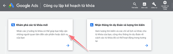 nghiên cứu từ khoá bằng google keyword planner