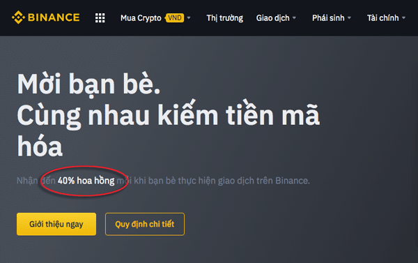 chương trình affiliate sàn binance