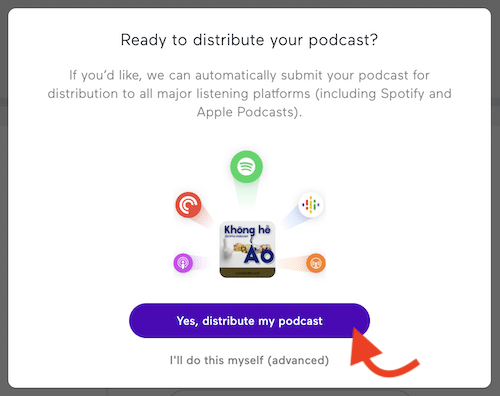 cách giử podcast lên spotify